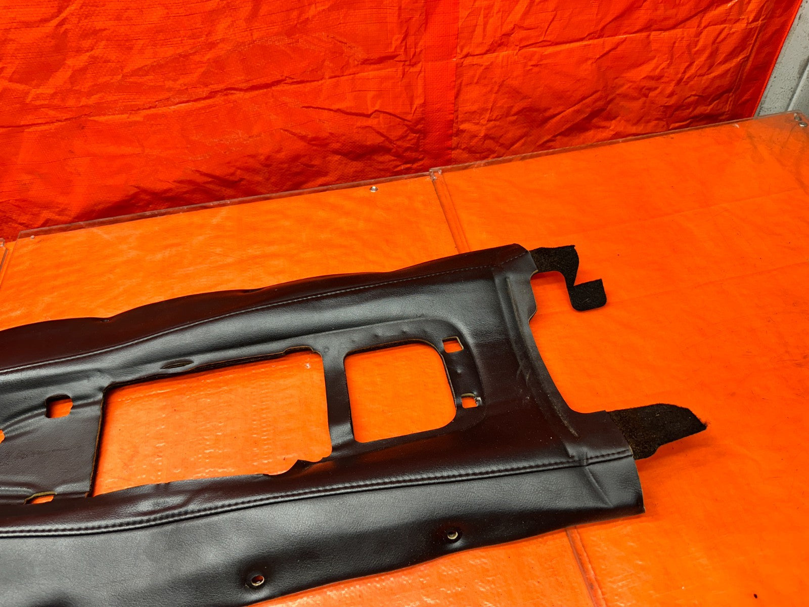00 03 HONDA S2000 AP1 2.0L BLACK LEATHER CENTER CONSOLE TUNNEL TRIM COVER OEM #37