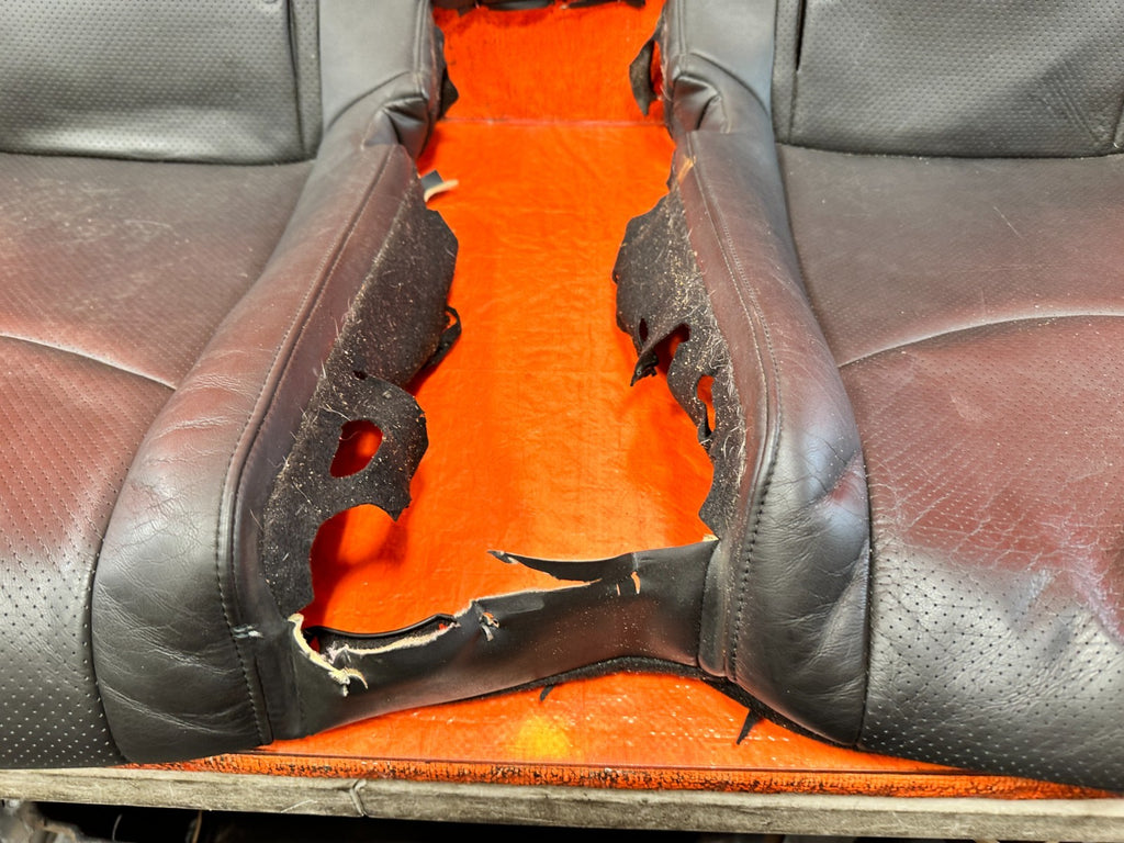 08 09 INFINITI G37 COUPE SPORT REAR UPPER SEAT BLACK LEATHER COVER SKIN OEM 3205