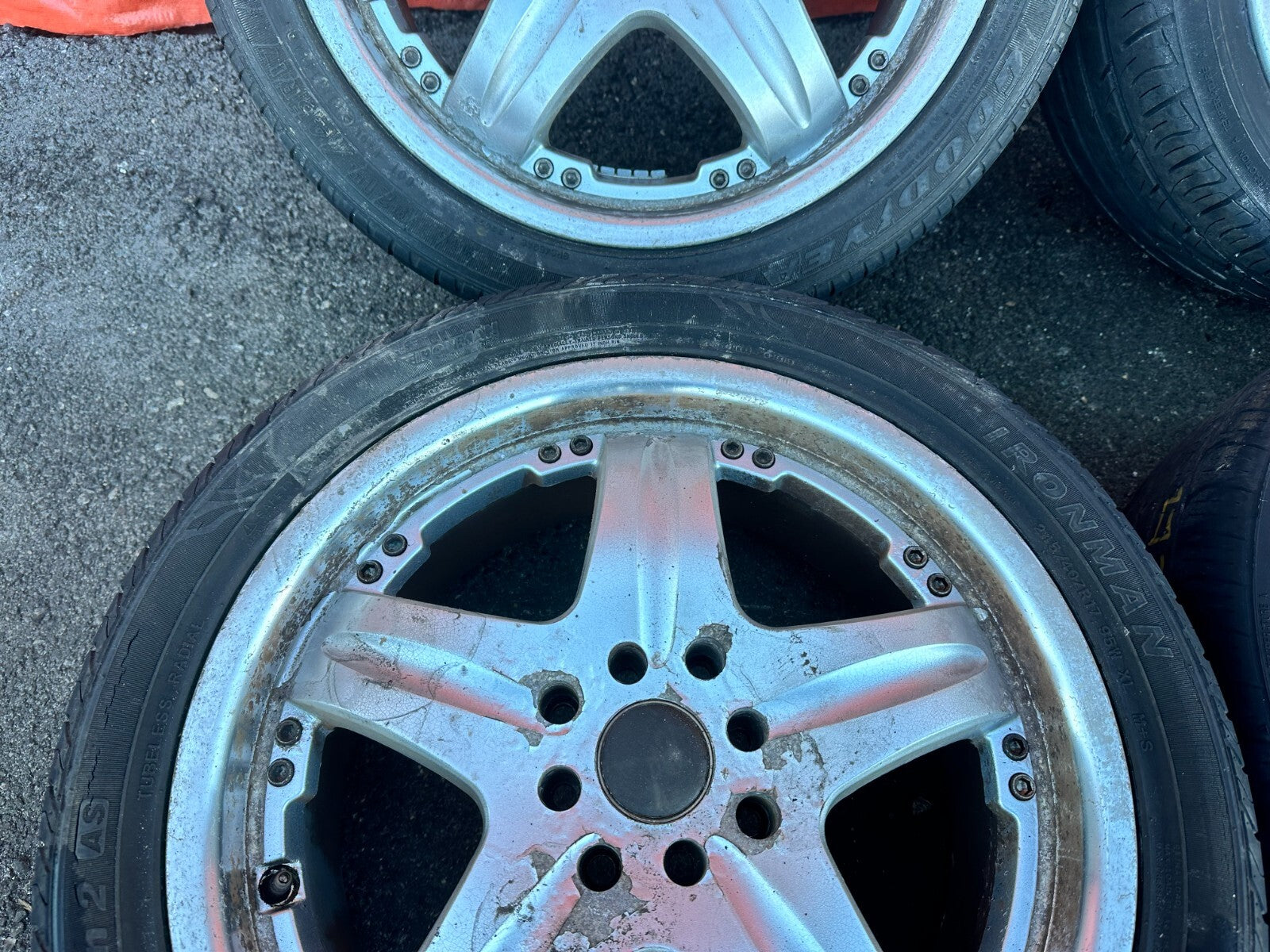 92 96 HONDA PRELUDE   5 SPOKE WHEELS AND TIRES   17 INCH   #27314