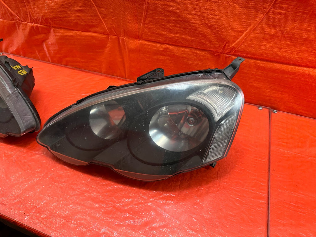 02 04 ACURA RSX   AFTERMARKET BRAND BLACK HOUSING HEADLIGHTS   LEFT & RIGHT #1834