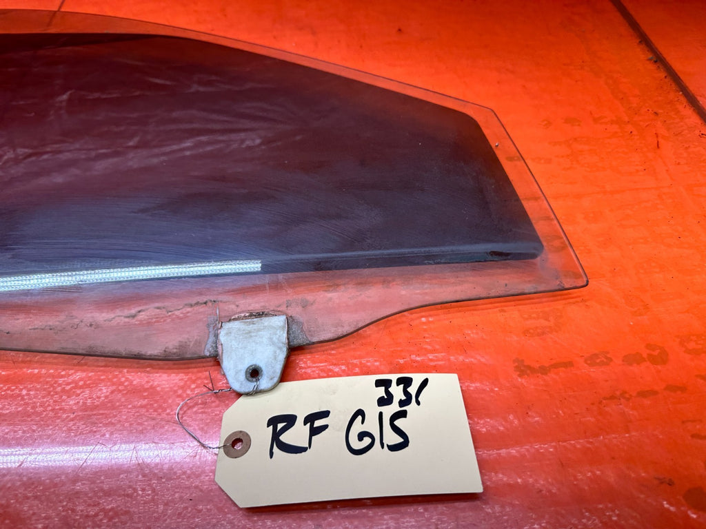 94 01 ACURA INTEGRA 2D RIGHT PASSENGER DOOR WINDOW GLASS OEM #3314