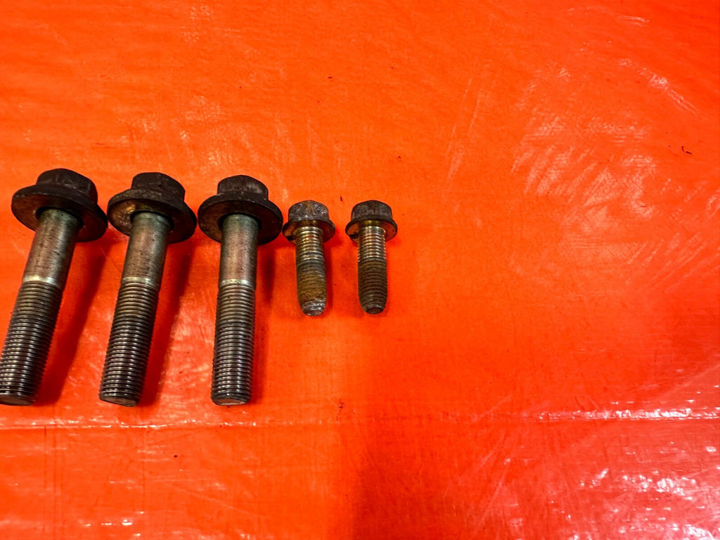 93 97 HONDA DEL SOL LOWER TRANSMISSION BRACKET & TQ MOUNT BOLTS HARDWARE OEM 2721