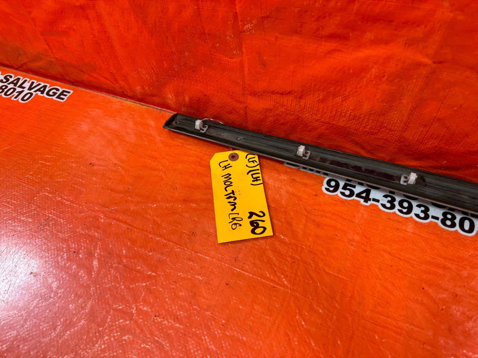 06 11 HONDA CIVIC SI 4D SEDAN   DOOR MOLDING IMPACT STRIP LEFT FRONT OEM #2606
