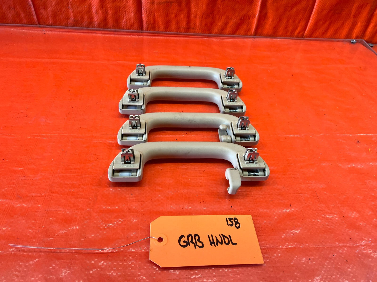 09 14 ACURA TSX INTERIOR GRAB HANDLE SET LEFT RIGHT FRONT REAR   IVORY OEM #1589