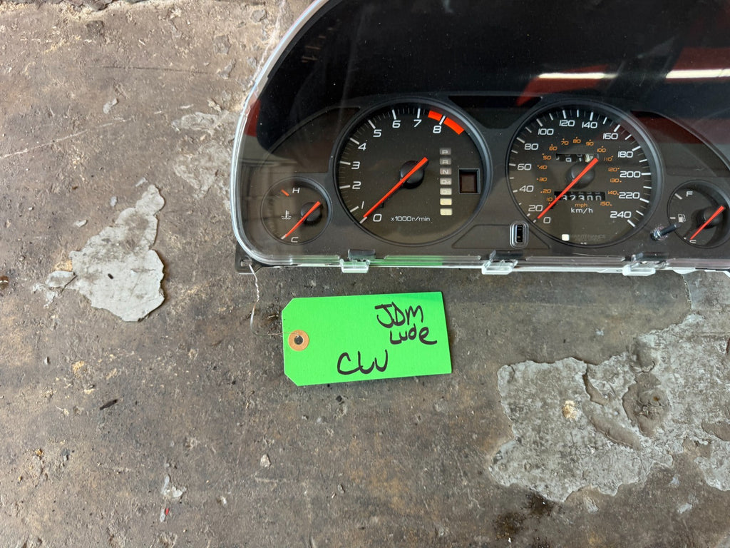 97 01 HONDA PRELUDE   AUTOMATIC INSTRUMENT GAUGE CLUSTER SPEEDOMETER  OEM #LUDE5