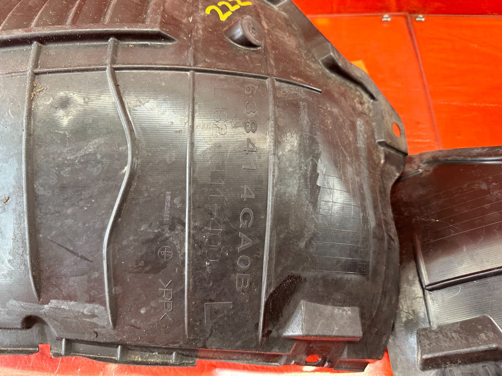 14 20 INFINITI Q50 DRIVER LEFT FRONT FRONT & REAR FENDER LINER SPLASH SHIELD 2228