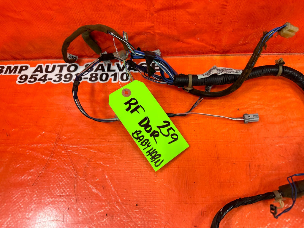 97 98 HONDA PRELUDE   PASSENGER RIGHT DOOR WIRING HARNESS WIRE LOOM   OEM #2598