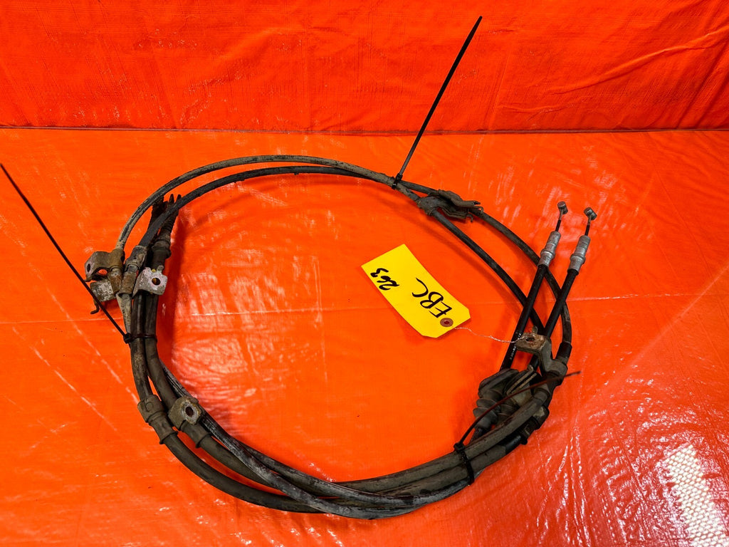 97 01 HONDA PRELUDE EMERGENCY PARKING BRAKE CABLE SET CABLES LEFT RIGHT OEM 2638