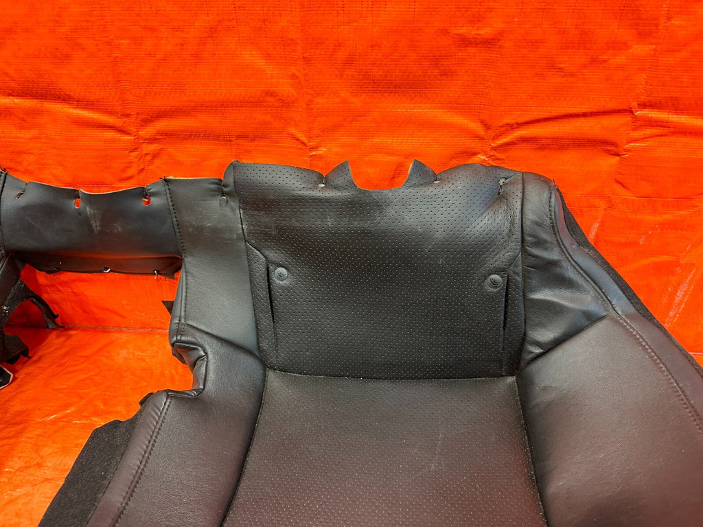 08 09 INFINITI G37 COUPE SPORT REAR LOWER SEAT BLACK LEATHER COVER SKIN OEM 2457