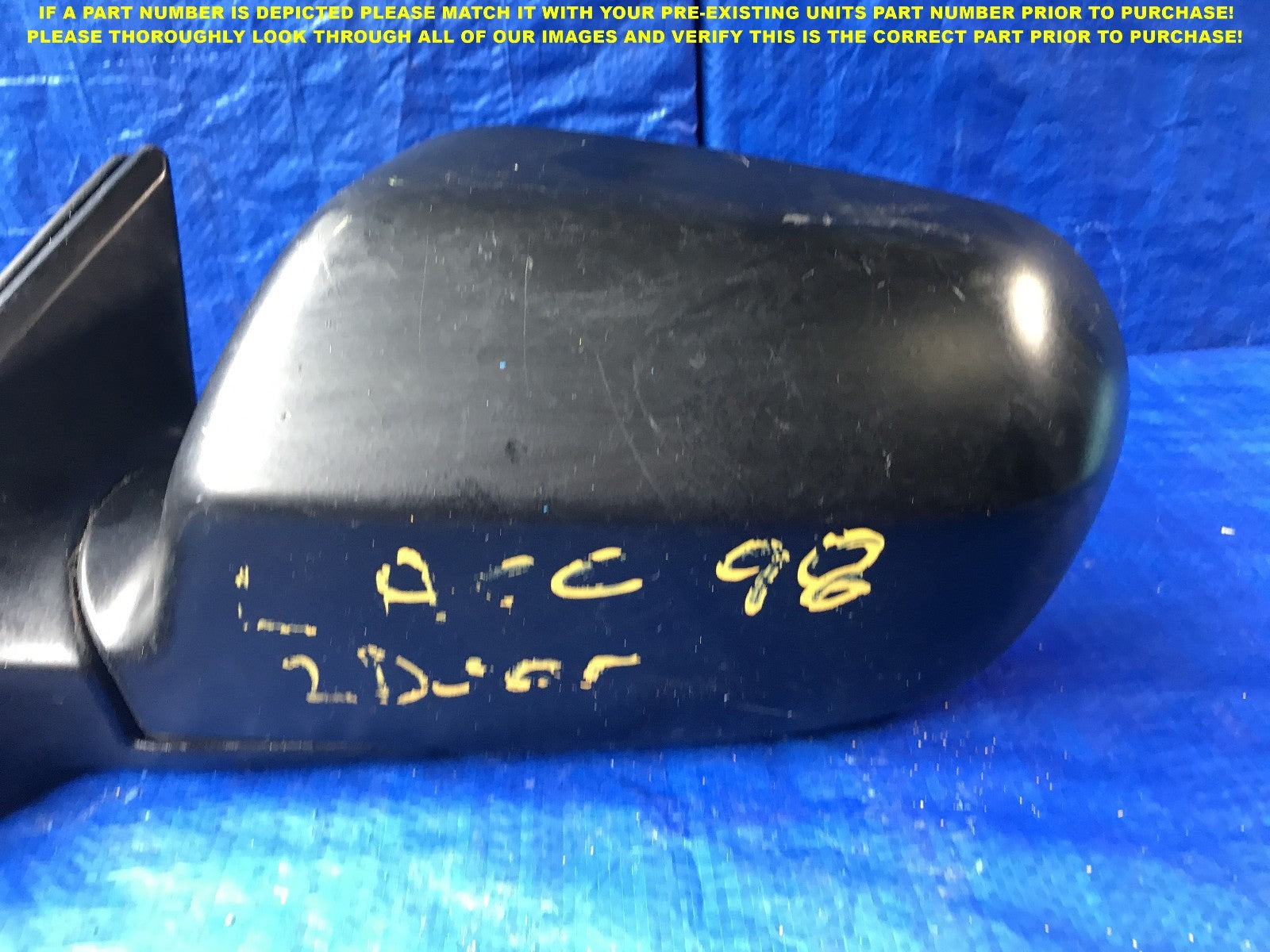 OEM 1998 1999 2000 2001 2002 HONDA ACCORD   COUPE   DRIVER LEFT MIRROR   FLAW  1