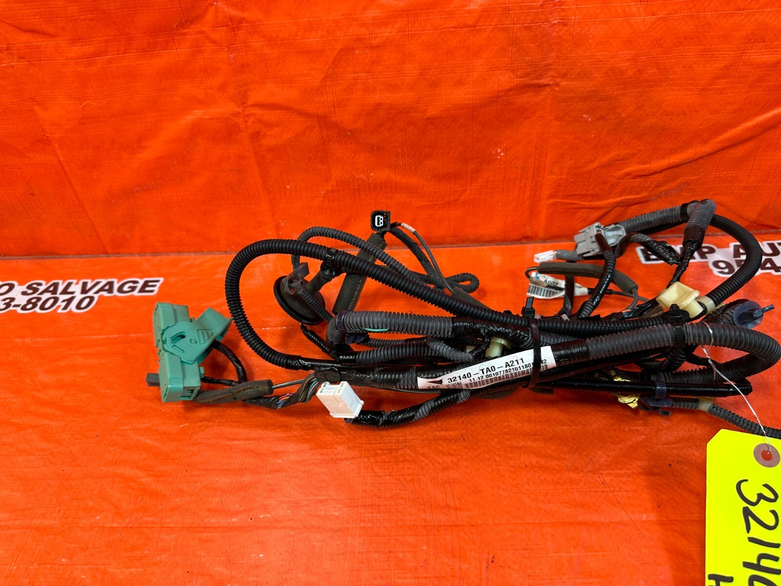 08 12 HONDA ACCORD SEDAN   PASSENGER RIGHT INTERIOR WIRE HARNESS WIRING LOOM 2514