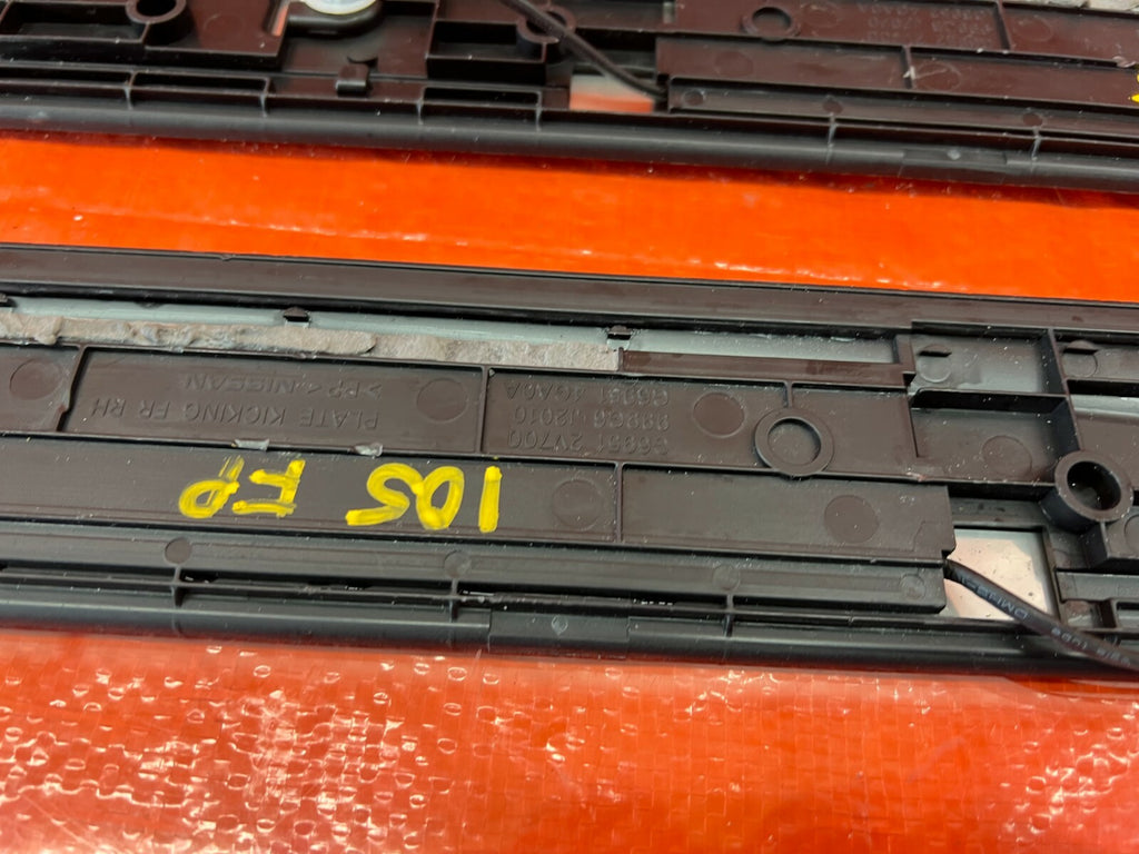 14 15 INFINITI Q50 ILLUMINATING LED SCUFF PLATE FLOOR PILLAR SET FRONT REAR OEM11