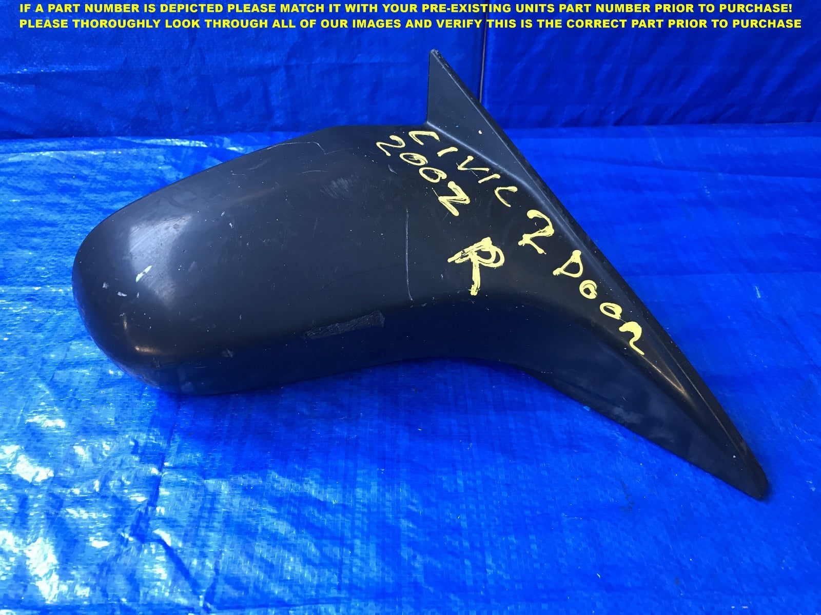 OEM 01 2002 2003 2004 2005 HONDA CIVIC SEDAN PASSENGER RIGHT SIDE VIEW MIRROR 0
