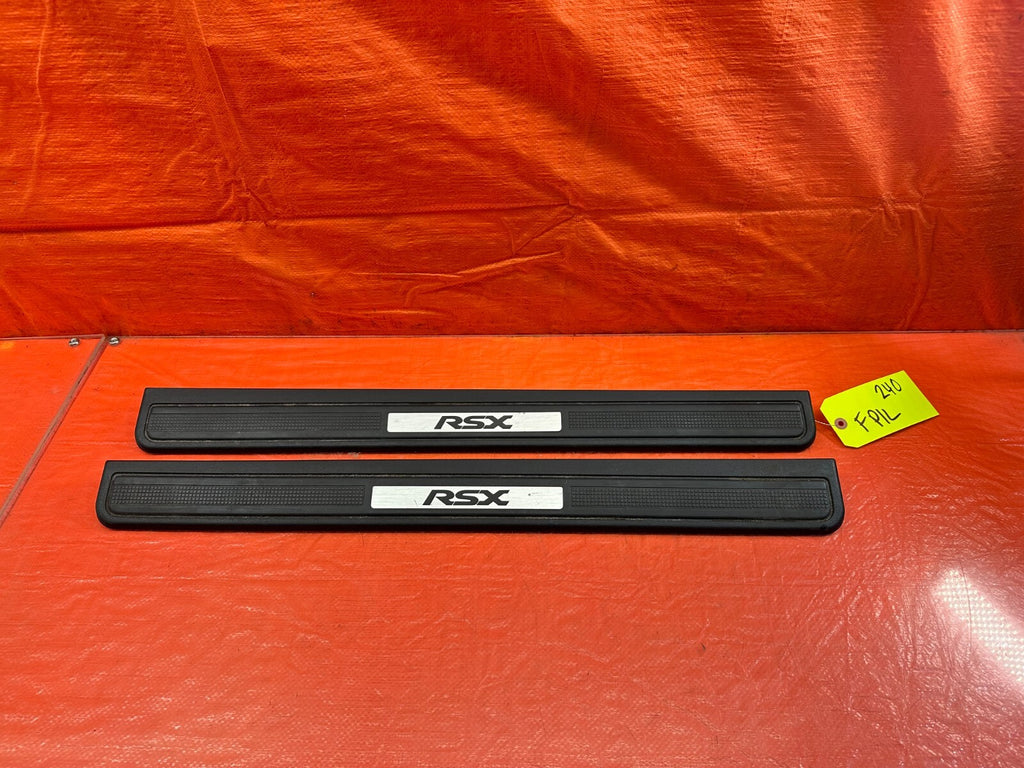 02 06 ACURA RSX BLACK FLOOR PILLAR SCUFF PLATE SET PILLARS LEFT RIGHT OEM #2400