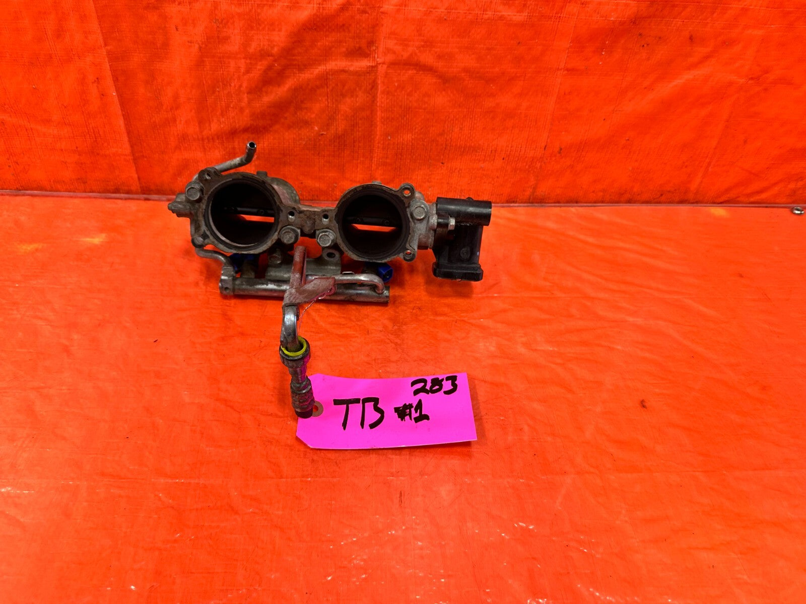 08 14 SUBARU IMPREZA WRX STI   EJ257 FUEL RAIL W/ THROTTLE BODY INJECOTRS BASE0