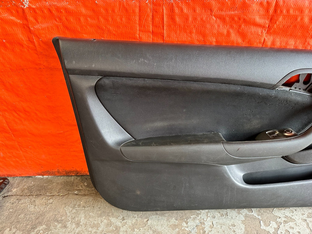 02 06 ACURA RSX   LEFT AND RIGHT BLACK DOOR PANELS W/ SUEDE INSERT   OEM FACTORY9