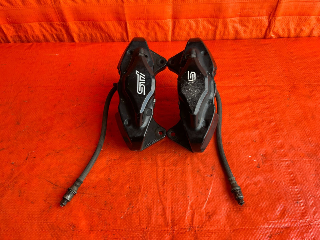 08 17 SUBARU WRX STi   REAR BRAKE CALIPER SET   CALIPERS LEFT RIGHT   OEM OE #746