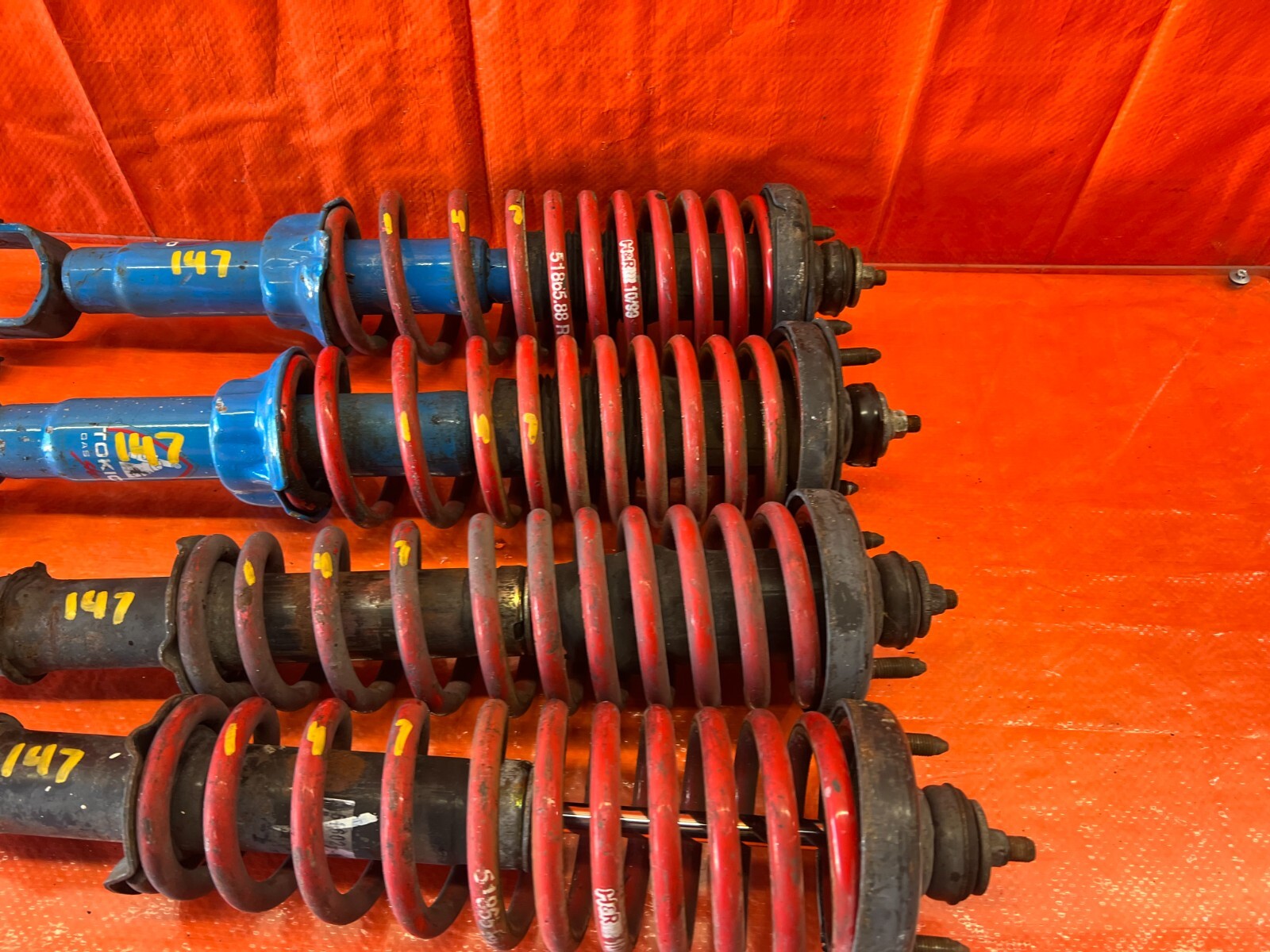 92 95 HONDA CIVIC H&R LOWERING SPRINGS & TOKICO REAR SHOCKS & OEM FRONT SHOCKS5