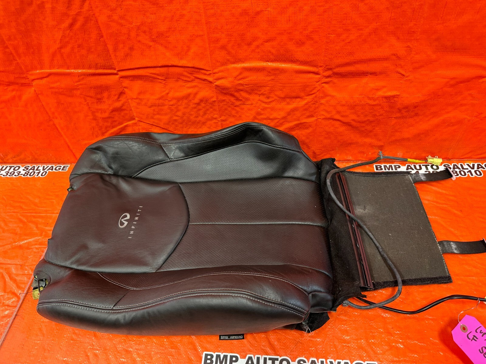 08/09 INFINITI G37 COUPE SPORT PASSENGER RIGHT FRONT UPPER SEAT LEATHER SKIN OEM15
