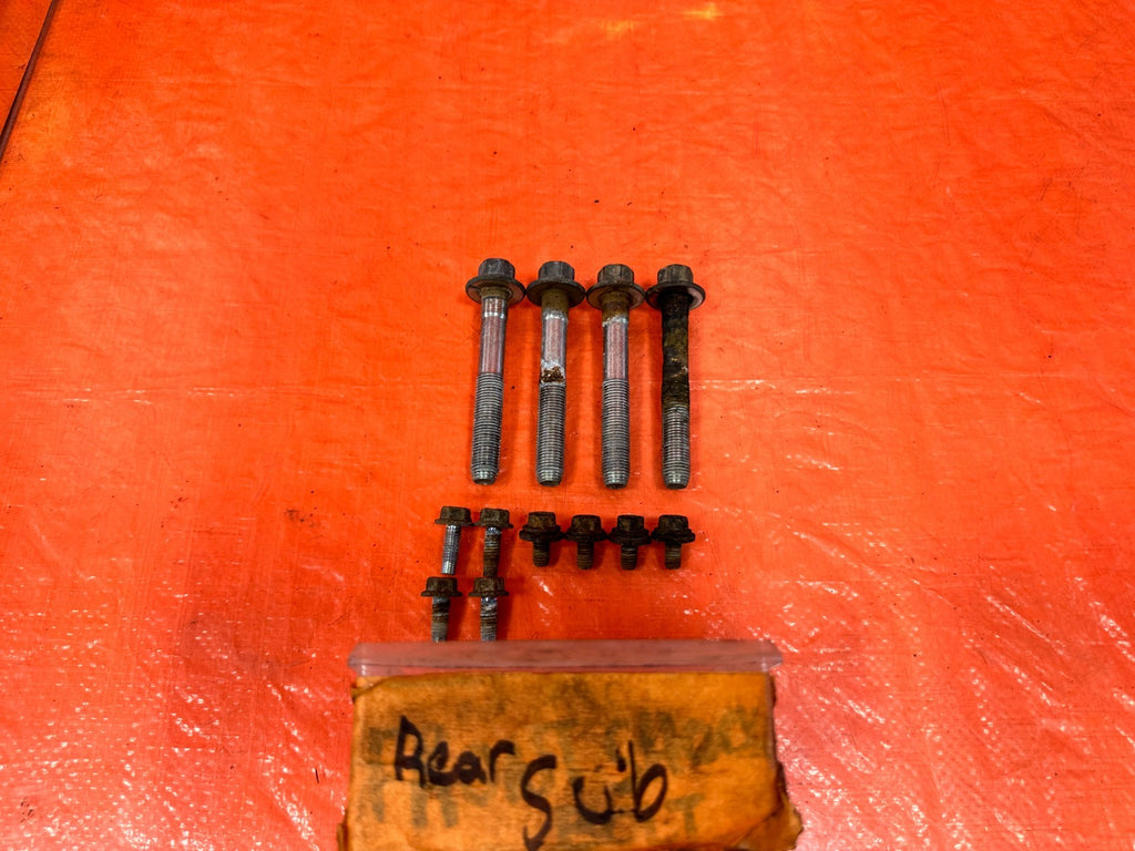 09 14 ACURA TSX   REAR SUBFRAME CROSSMEMBER CARRIER BOLTS   OEM FACTORY #3050