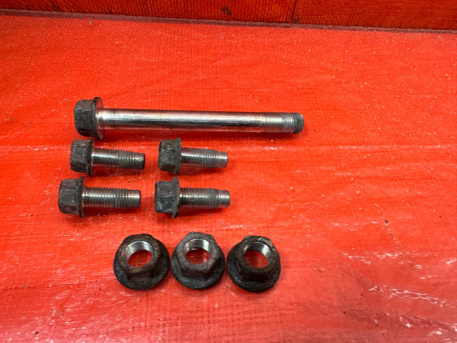 08 15 LANCER EVOLUTION X EVO 10   DRIVER LEFT MOTOR MOUNT BOLTS HARDWARE OEM 2172