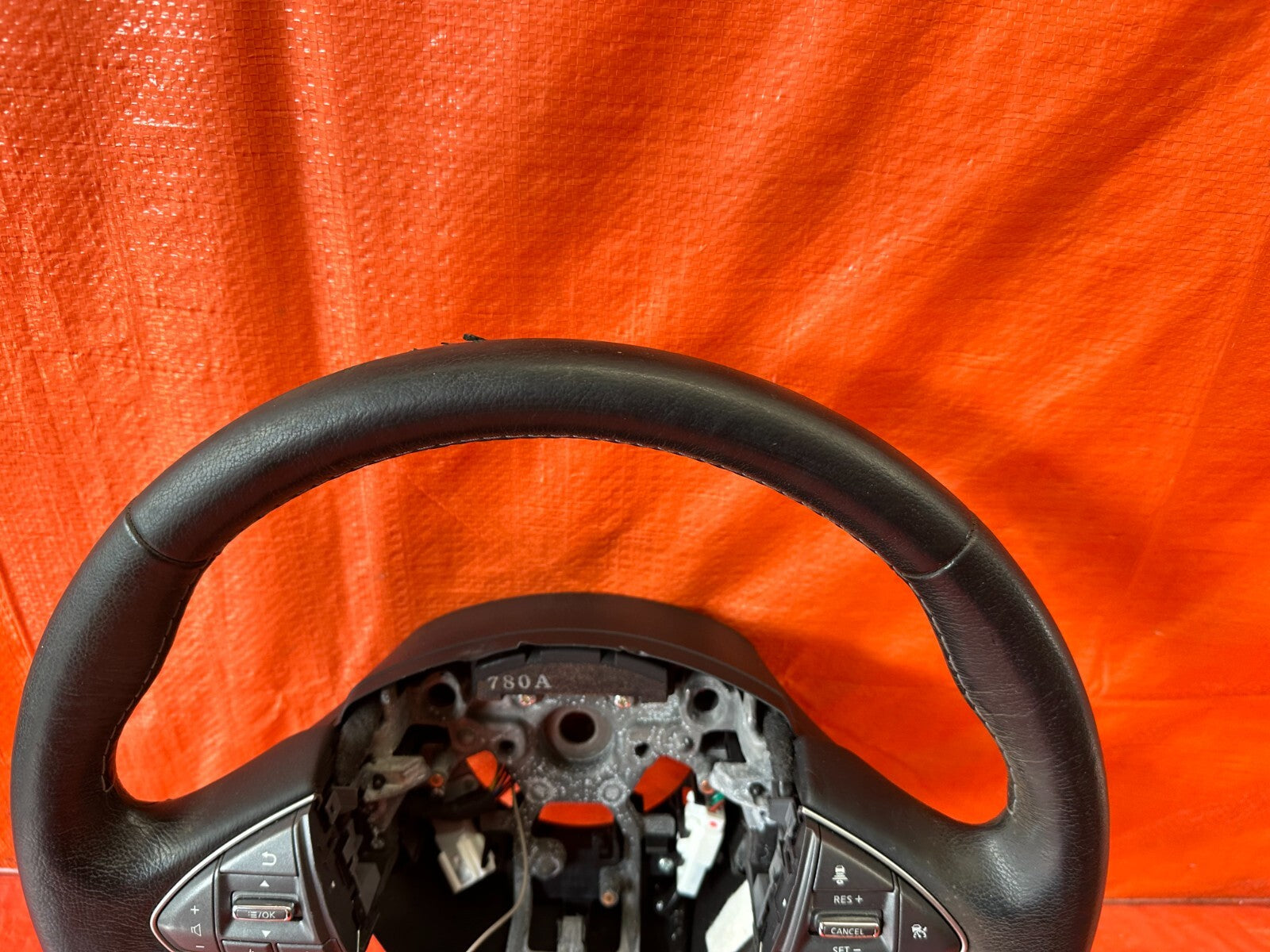 2017 17 INFINITI Q50 RED SPORT 400 RWD   STEERING WHEEL   NON HEATED   OEM #22210