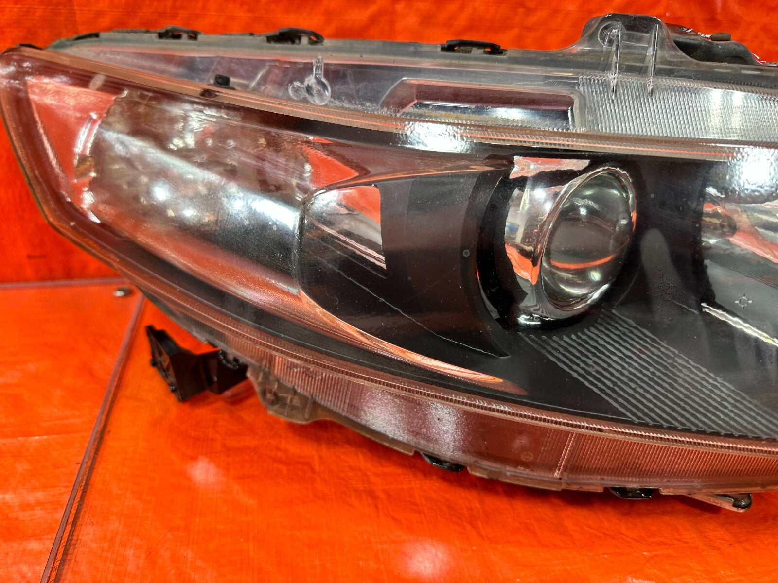 09 14 ACURA TSX   JDM MODEL BLACK HOUGING HEADLIGHT HEADLAMPS   W/ BALLASTS OEM16