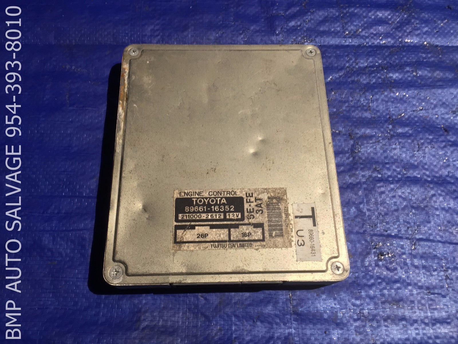 OEM 1996 TOYOTA TERCEL ECU # 89661 16352 ENGINE COMPUTER BRAIN ECM #1112 #TJ860
