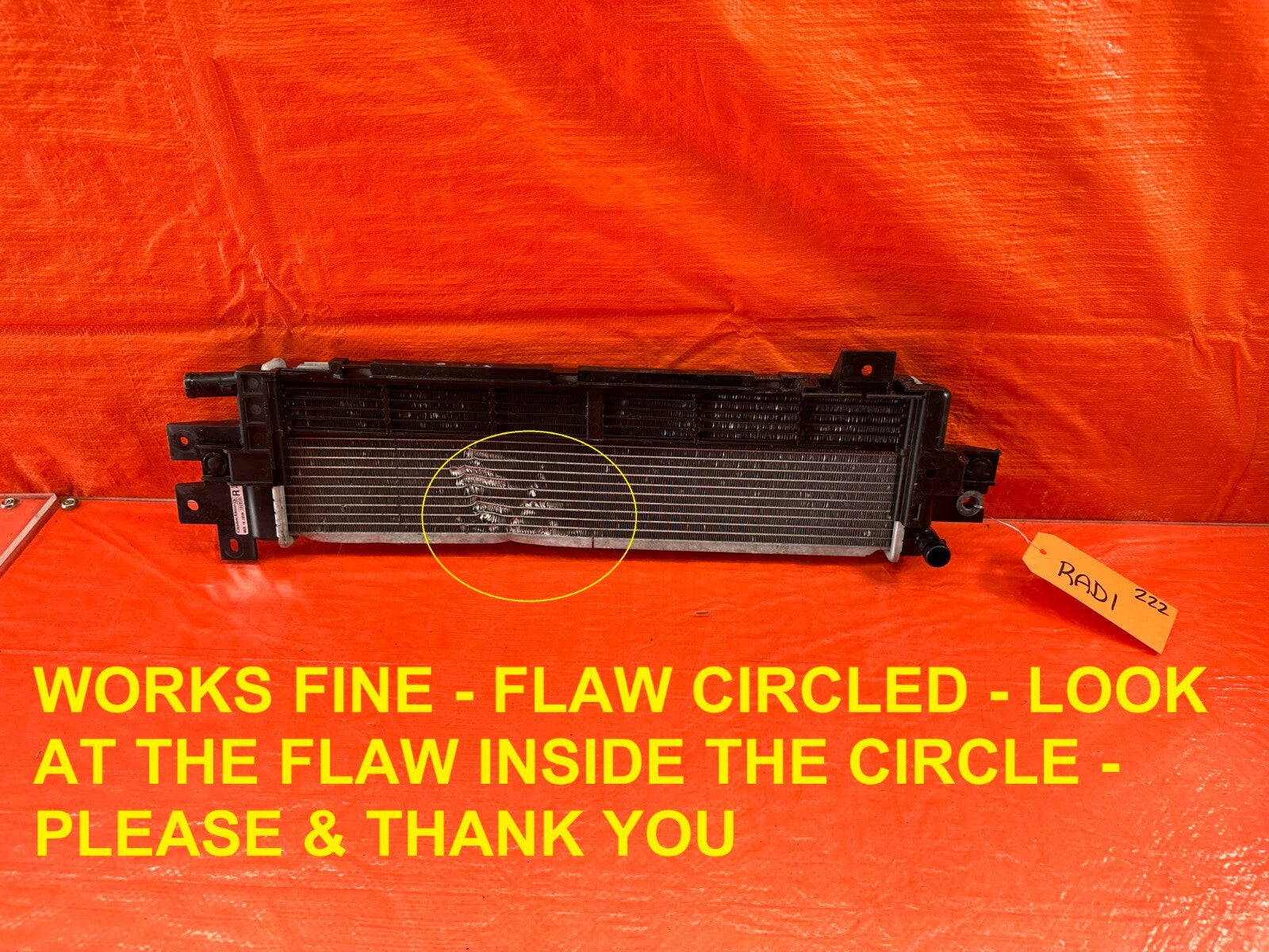 16 20 INFINITI Q50 RED SPORT 400 VR30DDTT RADIATOR SUB COOLER   OEM FACTORY #2220