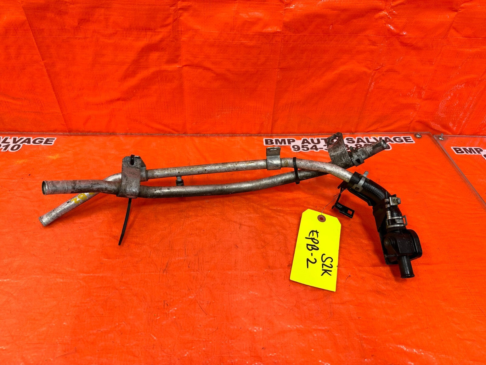 00 09 HONDA S2000   ENGINE BAY FIREWALL ALUMINUM COOLANT LINES TOP & BOTTOM #S2K0