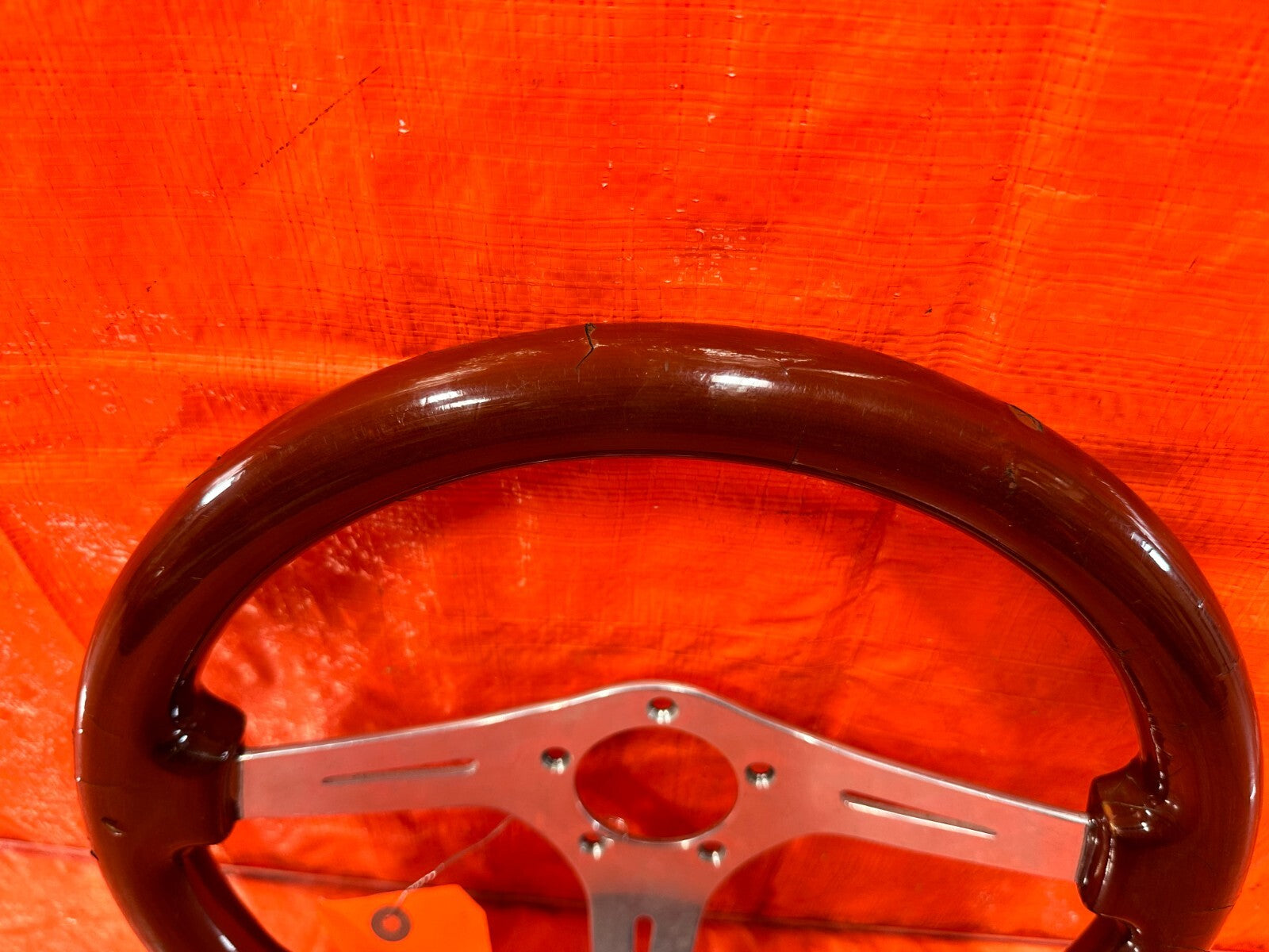 94 01 ACURA INTEGRA   AFTERMARKET UNKNOWN BRAND   WOOD GRAIN STEERING WHEEL #2814