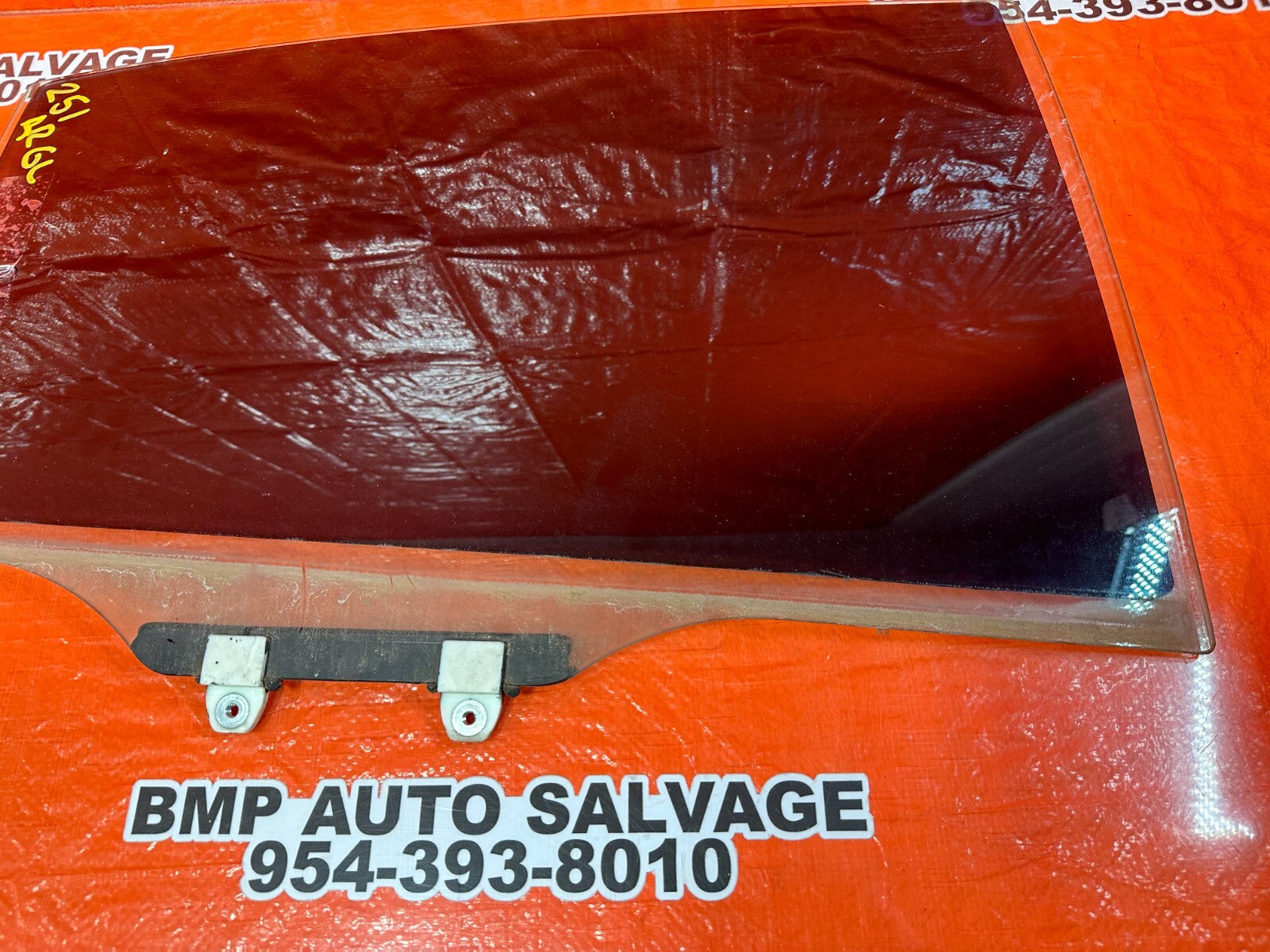 08 12 HONDA ACCORD SEDAN   PASSENGER RIGHT REAR DOOR GLASS WINDOW   OEM #2514