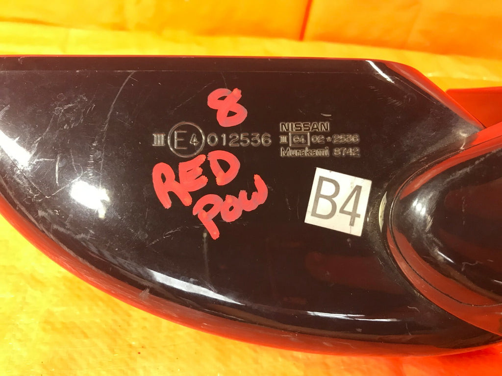 OEM 2007 2008 G35   SEDAN   DRIVER LEFT SIDE VIEW MIRROR   RED   E4 012536 07 0810