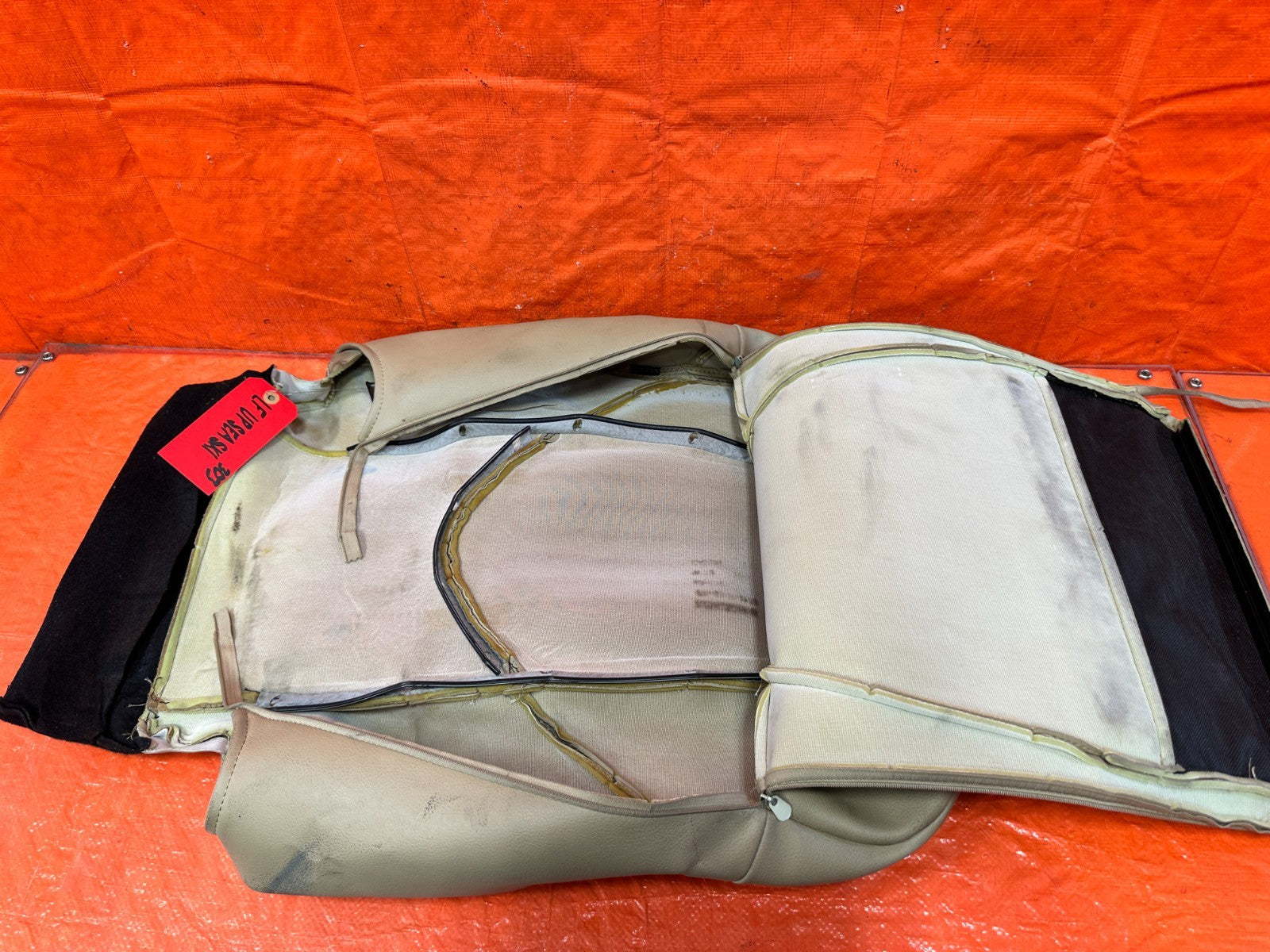 09 11 MAZDA RX8 RX 8   DRIVER LEFT FRONT UPPER SEAT SKIN WRAP TAN   OEM 3038