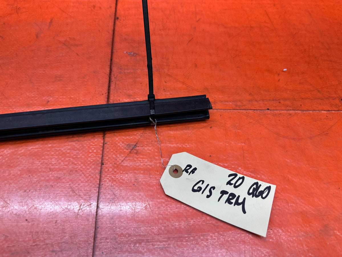 2016-2020 INFINITI Q60 COUPE PASSENGER RIGHT DOOR GLASS TRIM MOLD OEM #20Q604