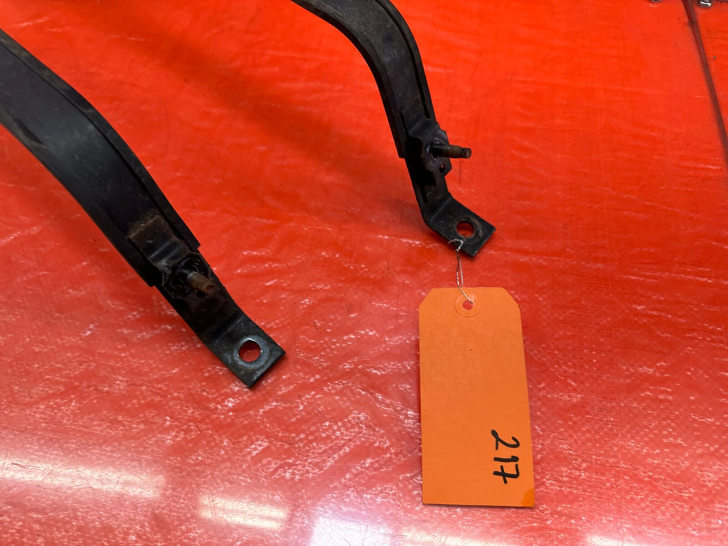08 15 LANCER EVOLUTION X EVO 10 GAS GASOLINE FUEL TANK MOUNTING STRAPS BANDS 2175