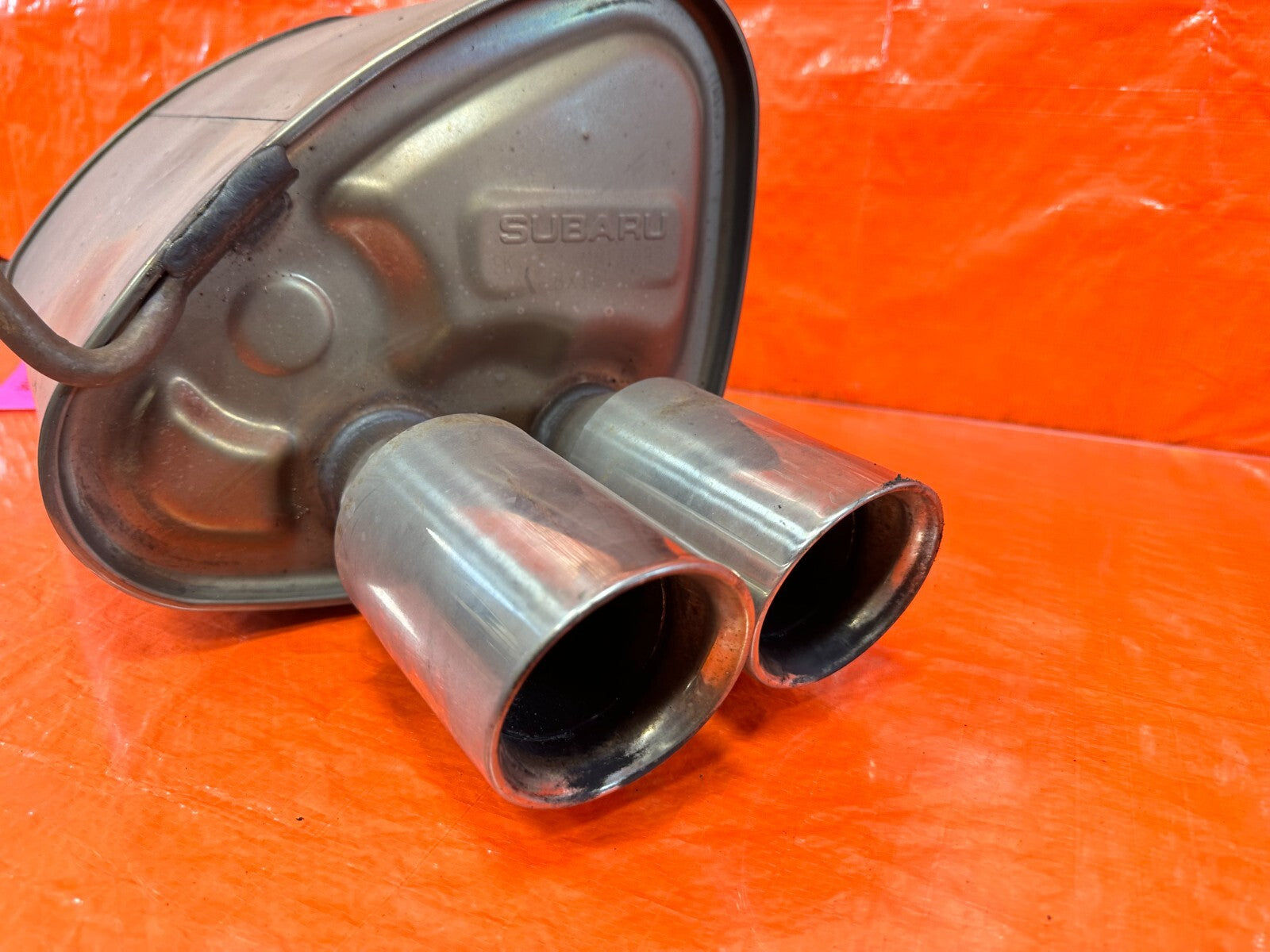 15 20 SUBARU WRX STI FACTORY EXHAUST MUFFLER TAIL PIPE PAN   RIGHT SIDE OEM #2664