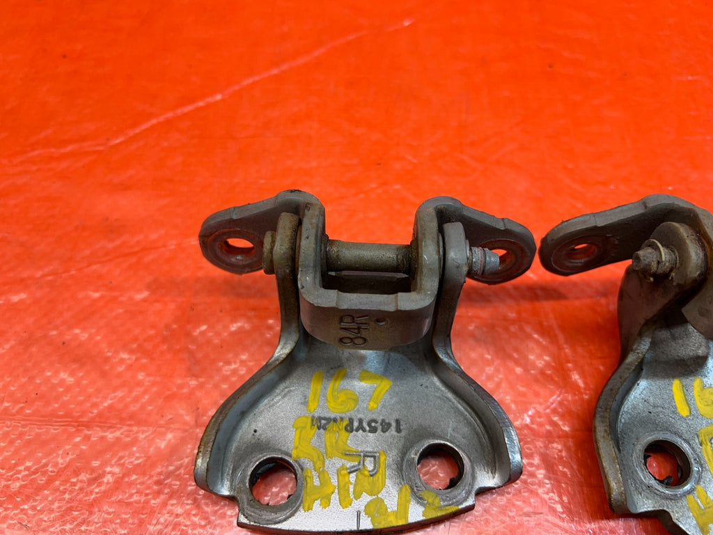 98 02 HONDA ACCORD SEDAN PASSENGER RIGHT REAR DOOR HINGE SET UPPER LOWER OEM 1679