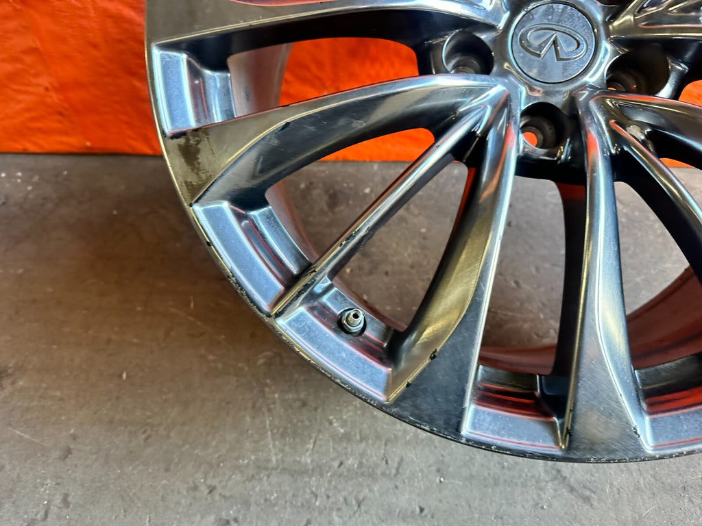 08 15 INFINITI G37 Q60 15 SPOKE ENKEI MODEL   REAR WHEEL RIM   OEM FACTORY 2785
