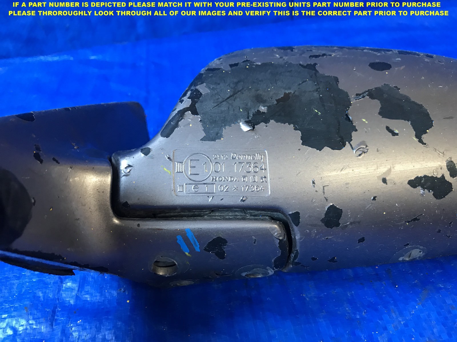 OEM 1990 1991 1992 1993 HONDA ACCORD DRIVER LEFT SIDE VIEW MIRROR              3