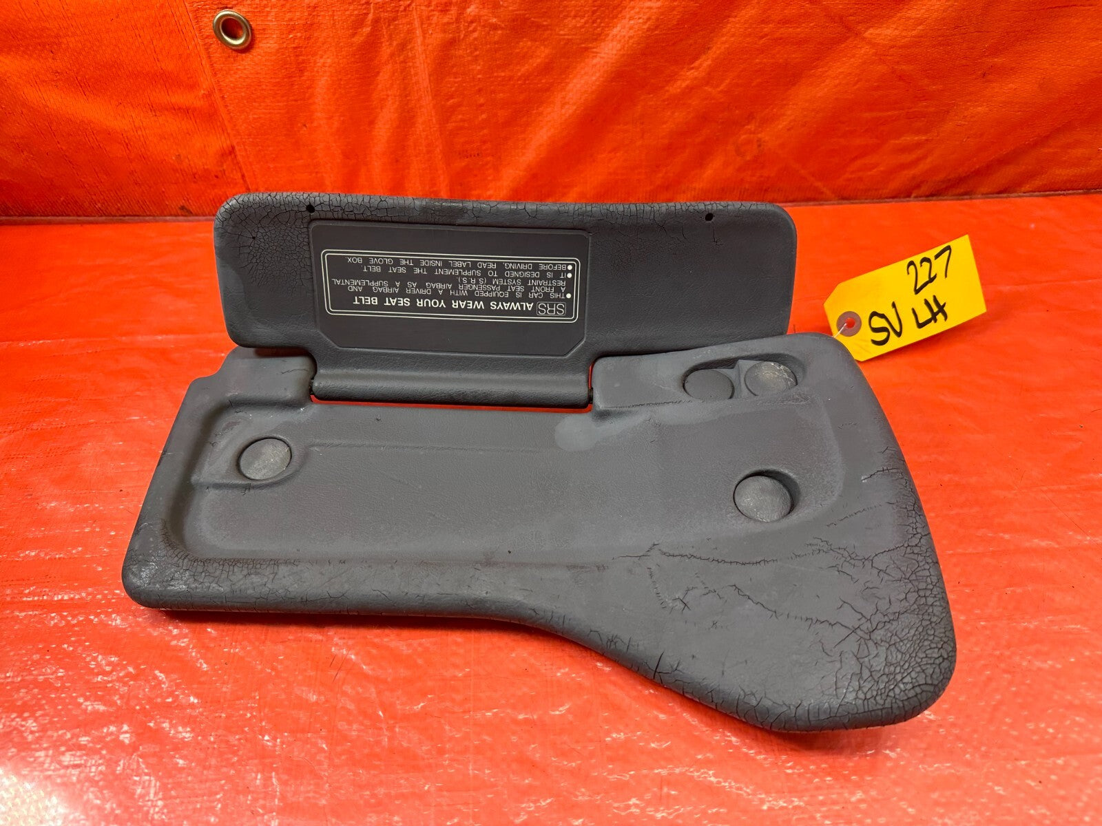 1994 94 HONDA DEL SOL   SUN VISOR   DRIVER LEFT SIDE   GRAY COLOR   OEM #2275