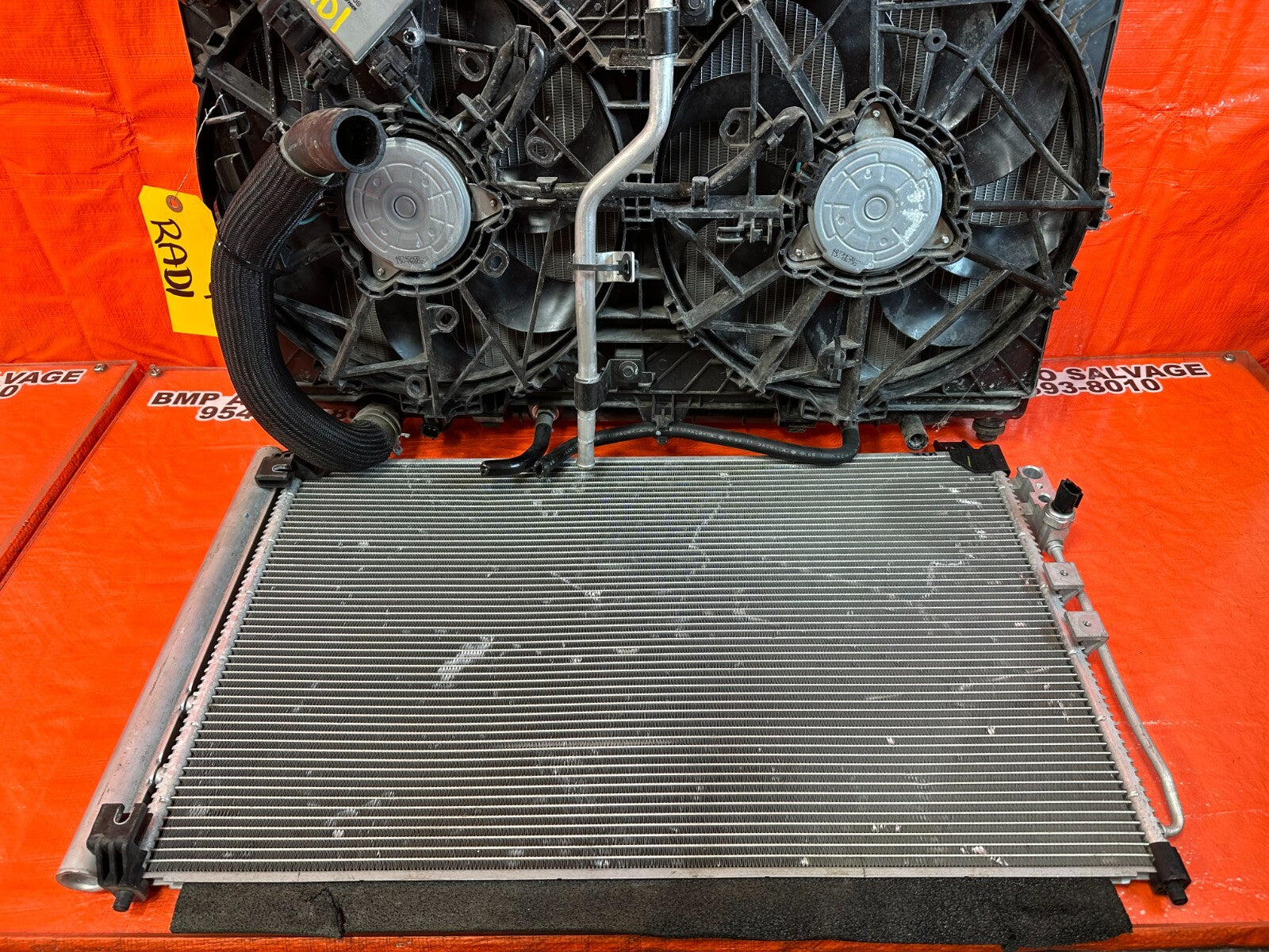 17 20 INFINITI Q60 3.0L 300HP RADIATOR W/ FANS MODULES SHROUD AND CONDENSER OEM4