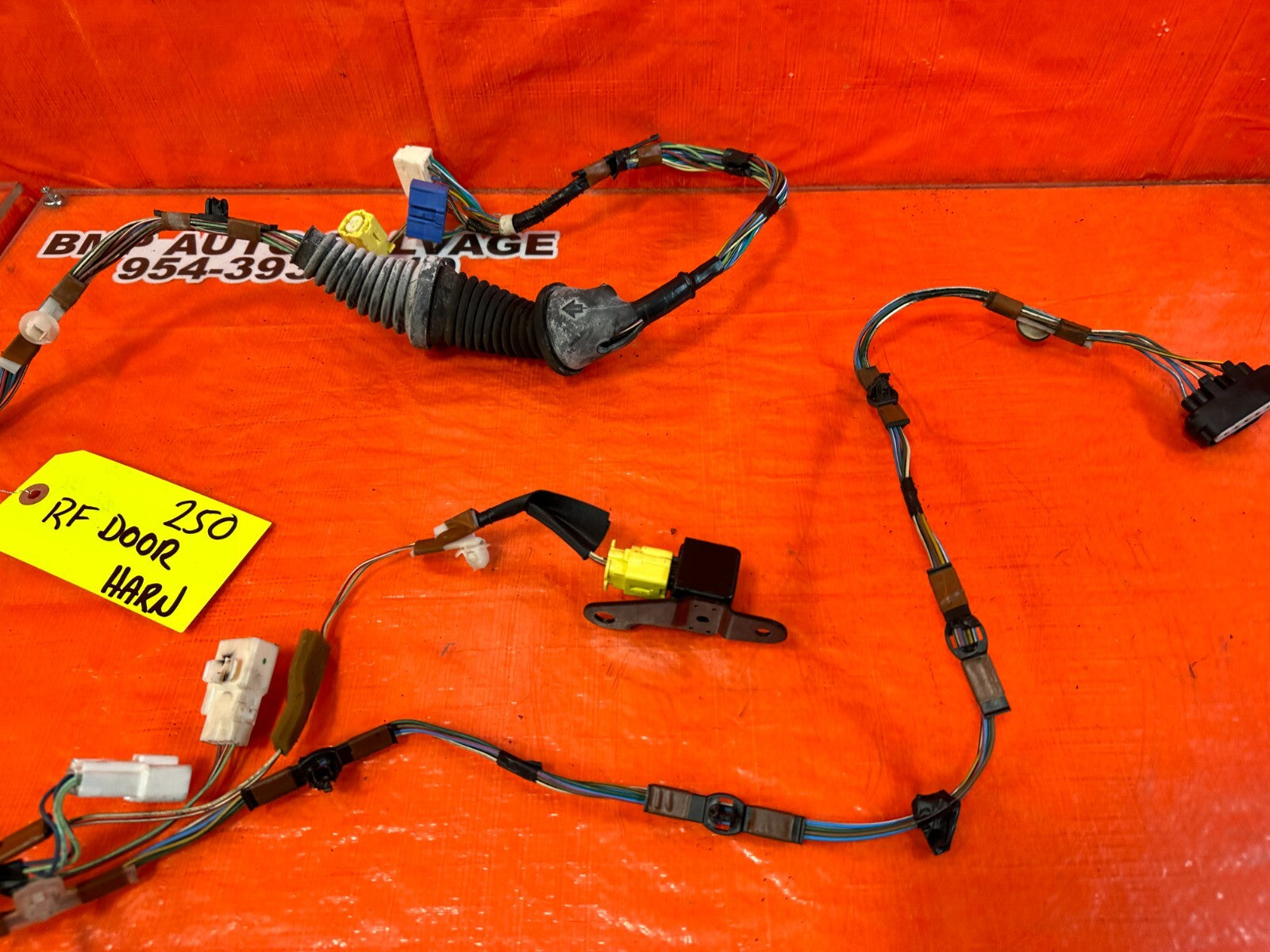2000 00 TOYOTA CELICA GTS GT S   PASSENGER RIGHT FRONT DOOR WIRING HARNESS #2506