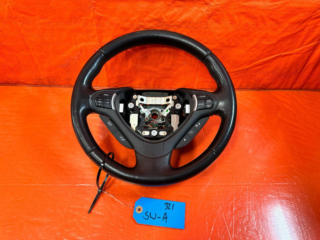 09 14 ACURA TSX   STEERING WHEEL   BLACK LEATHER WRAP   OEM FACTORY #3210