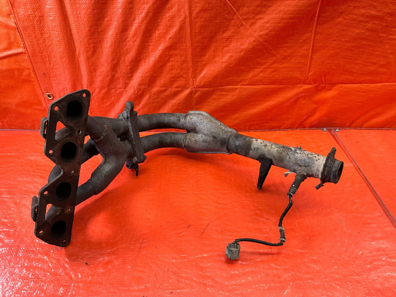 99 00 HONDA CIVIC EX D16Y8 HEADER / EXHAUST MANIFOLD W/ DOWN PIPE A PIPE OEM 1917