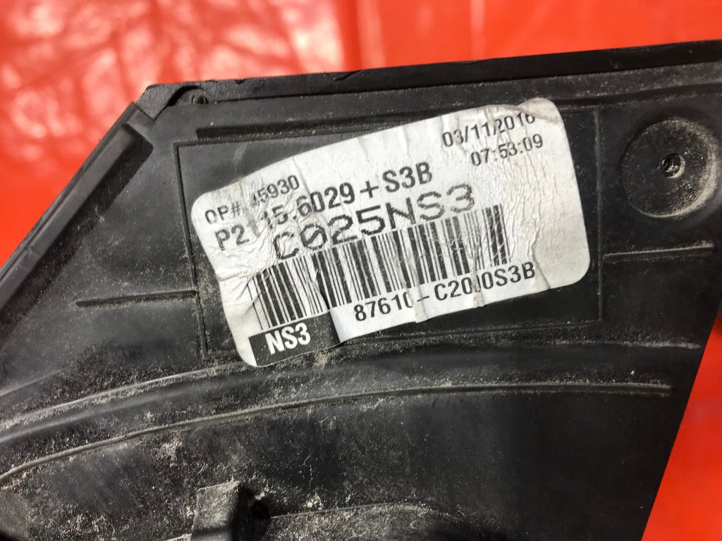 OEM 2015 2016 HYUNDAI SONATA DRIVER LEFT SIDE VIEW MIRROR   BLACK   87610 C20007