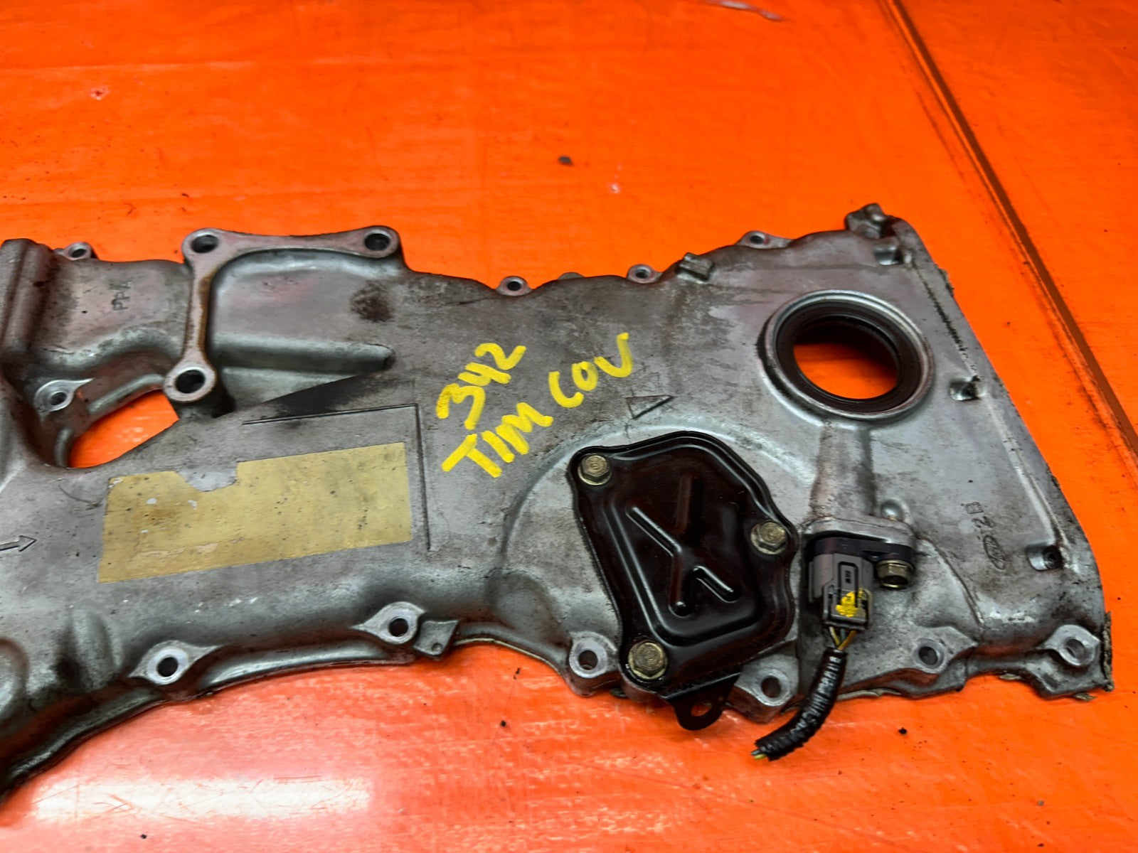 04-05 ACURA TSX 4D 2.4L K24A2 ENGINE TIMING CHAIN COVER ALUMINUM OEM #34213