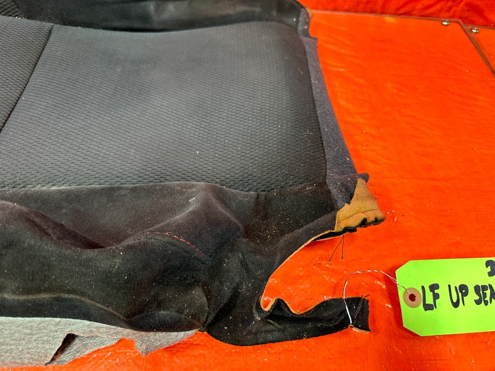 06 11 HONDA CIVIC SI DRIVER LEFT FRONT UPPER SEAT SKIN CLOTH FABRIC COVER OEM 001