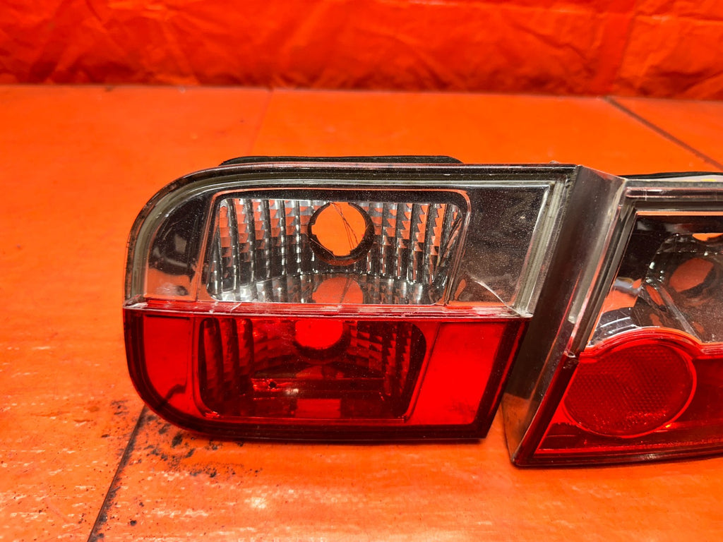 92 95 HONDA CIVIC 2D COUPE   50/50 RED CLEAR TAIL LIGHTS LAMP SET   OEM #3336