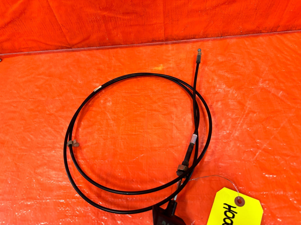90 97 MAZDA MX 5 MIATA   HOOD RELEASE WIRE CABLE W/ PULL LEVER HANDLE   OEM 2677